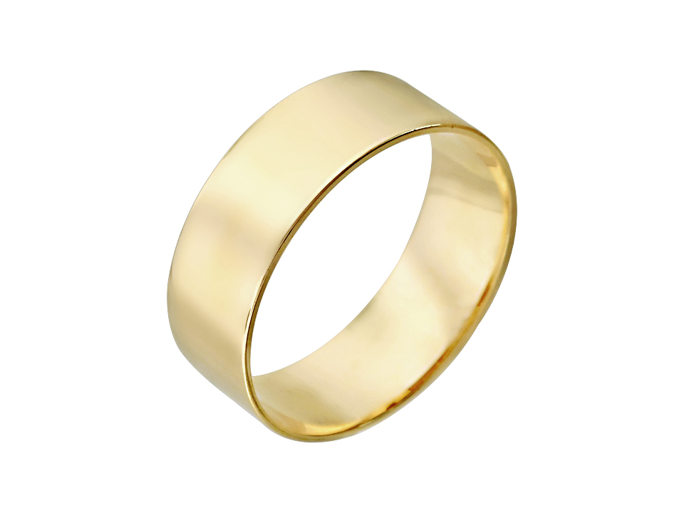 Золотое кольцо шайба обручальное